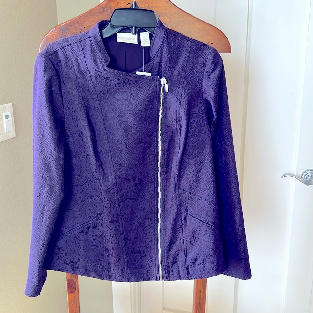 Chicos elegant purple jacket. Never worn!